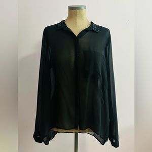 Sheer Blouse with studs